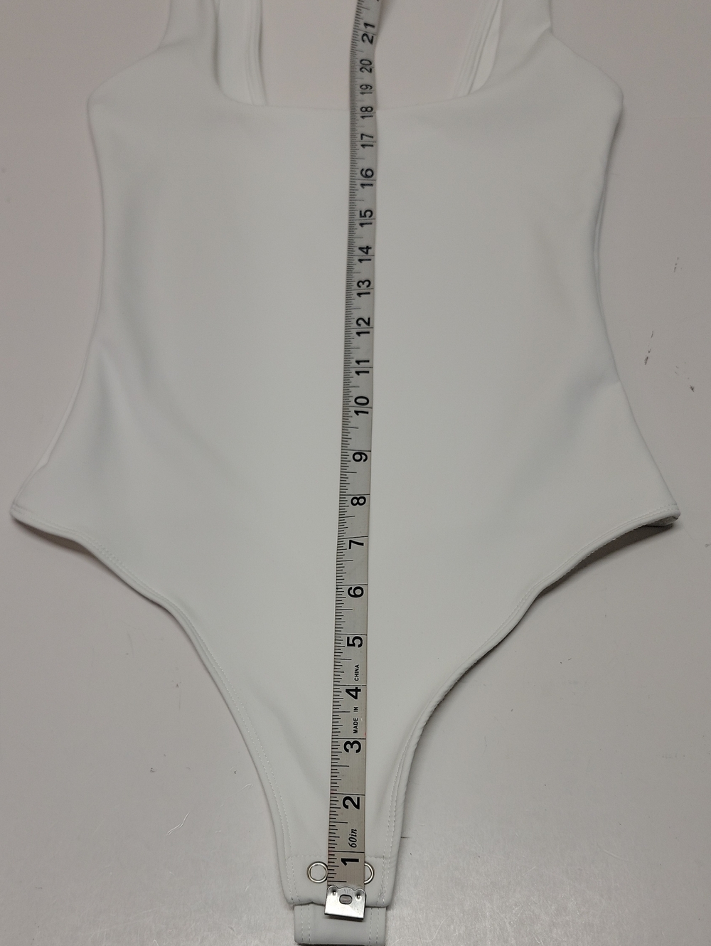 Good American White Square Neck Sleeveless Bodysuit Sz Small - Picture 11 of 12